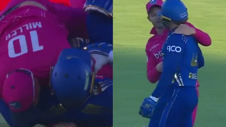 David Miller Brutally Tackles Down Ryan Rickelton