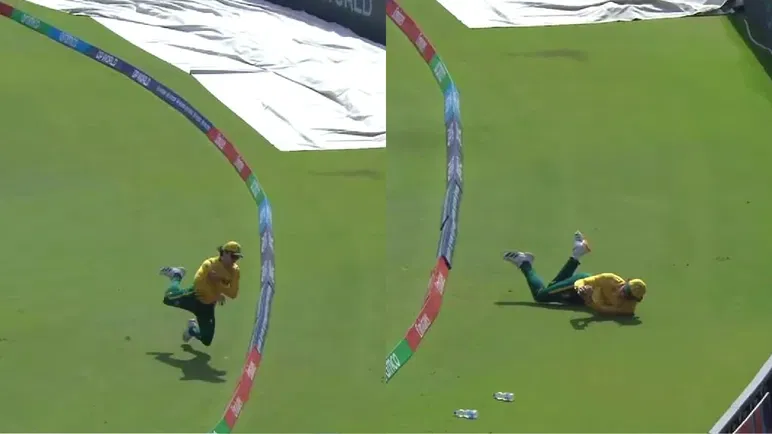 Dewald Brevis Gifts Shai Hope Six After Throwing Himself Beyond Boundary In WI Vs SA Clash