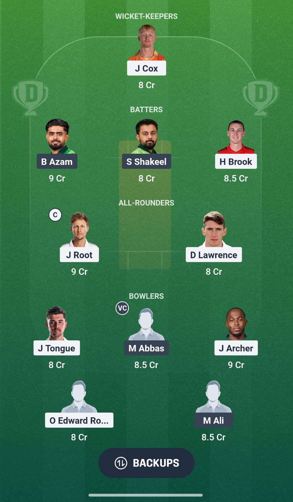 ENG Vs PAK