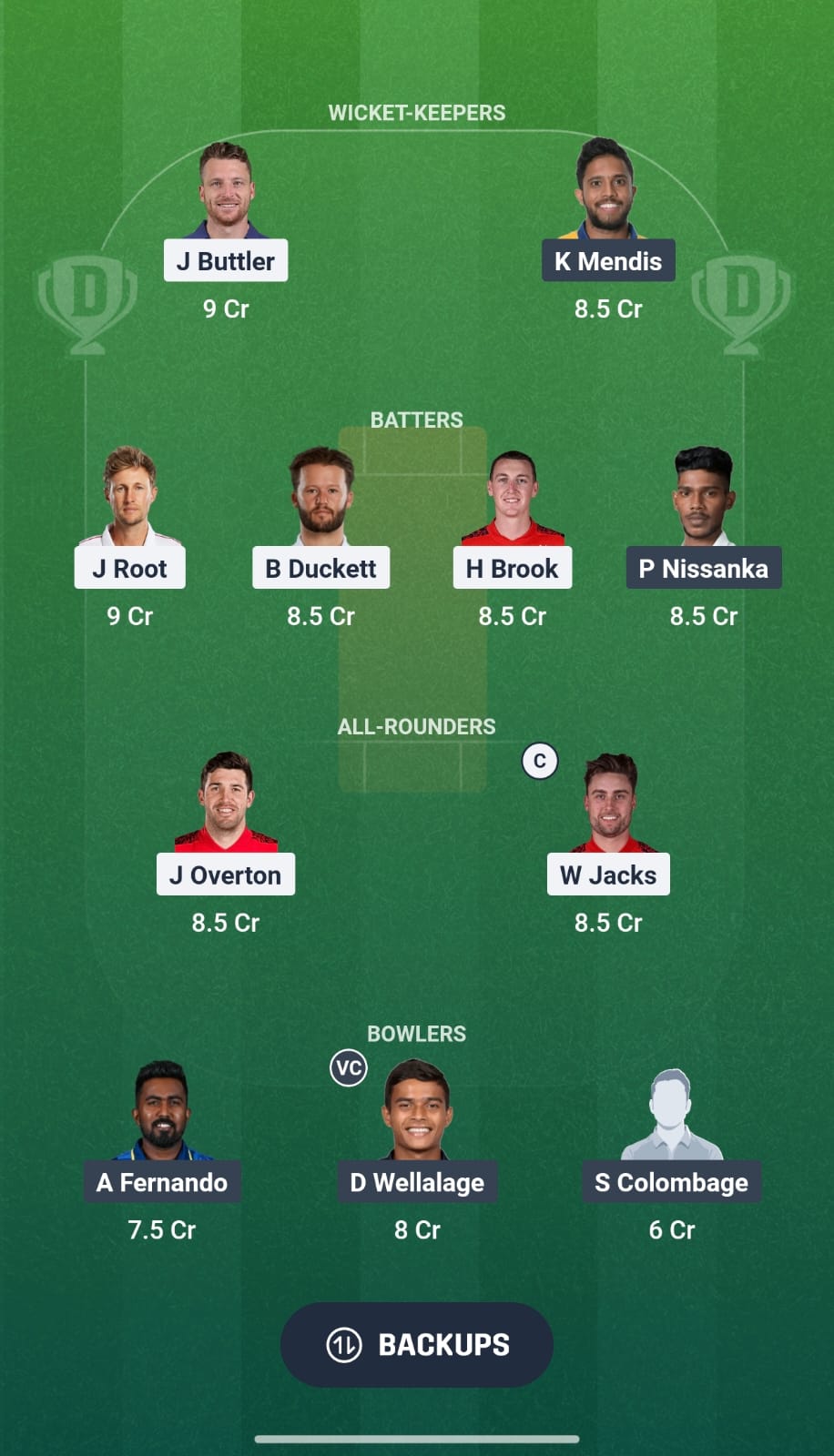 ENG Vs SL