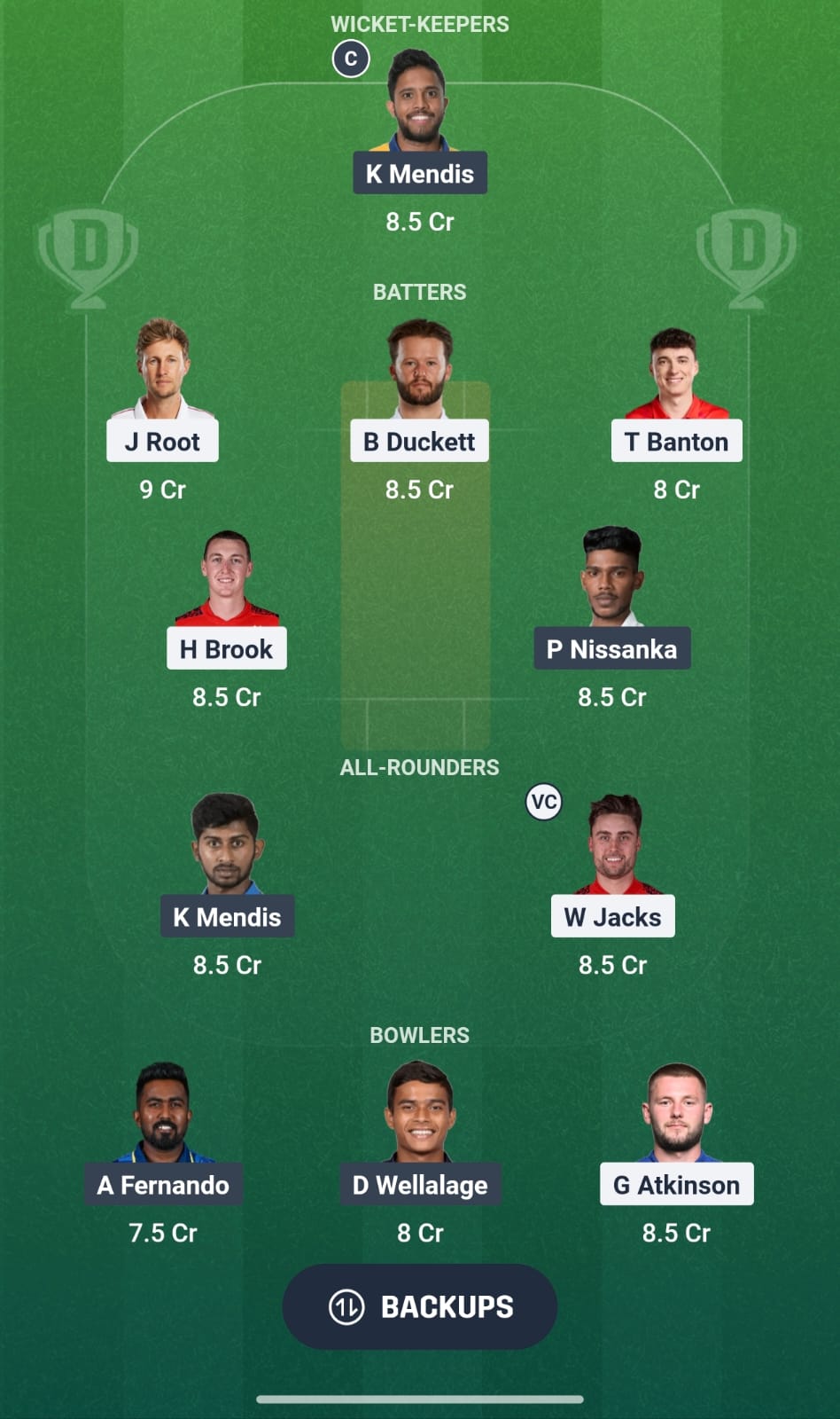 ENG Vs SL