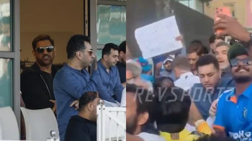 MS Dhoni mobbed by fans in England