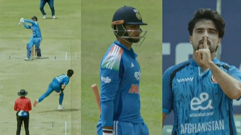 Vaibhav Sooryavanshi trolled by Afghanistan star's finger-on-lips celebration after another failure