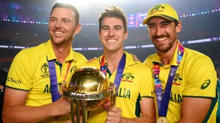 Pat Cummins, Mitchell Starc, and Josh Hazlewood