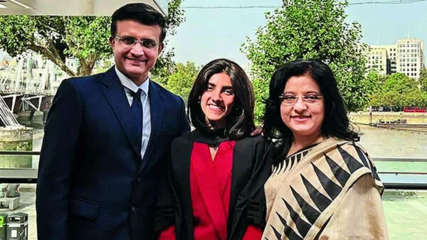 Sourav Ganguly with his family
