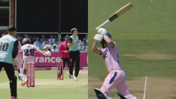 Ryan Higgins suffers shocking hit-wicket dismissal at Lord’s