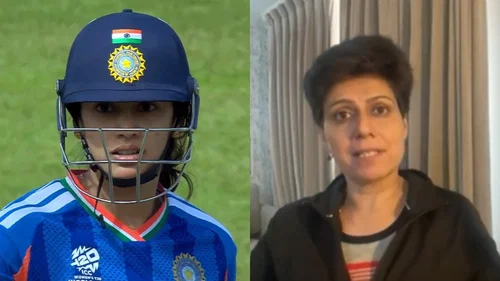 Smriti Mandhana and Anjum Chopra