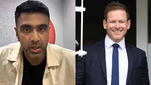 Ravichandran Ashwin and Eoin Morgan.