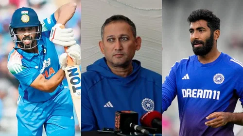 Ruturaj Gaikwad, Ajit Agarkar and Jasprit Bumrah
