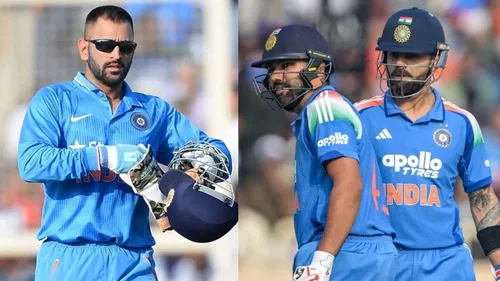 MS Dhoni, Rohit Sharma and Virat Kohli