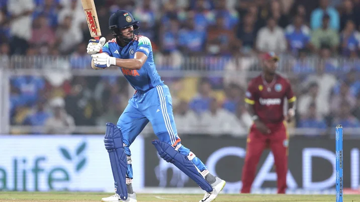 Shubman Gill on fire against the West Indies