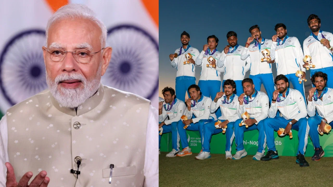 PM Narendra Modi reacts as Shreyas Iyers India crush Pakistan in Asian Games final