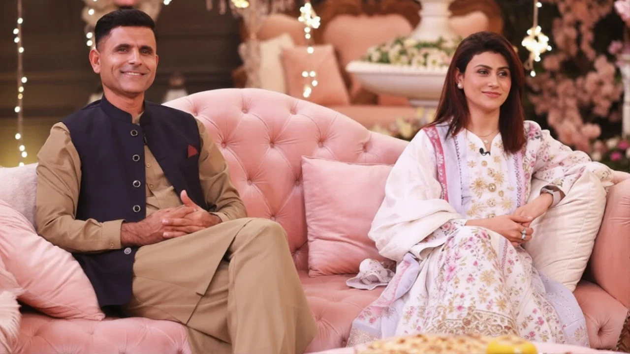 Abdul Razzaq with wife