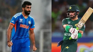 Jasprit Bumrah and Pakistan opener Sahibzada Farhan