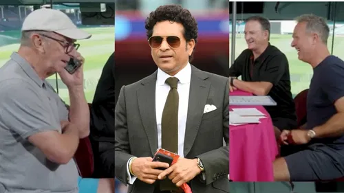 Sachin Tendulkar and David Lloyd