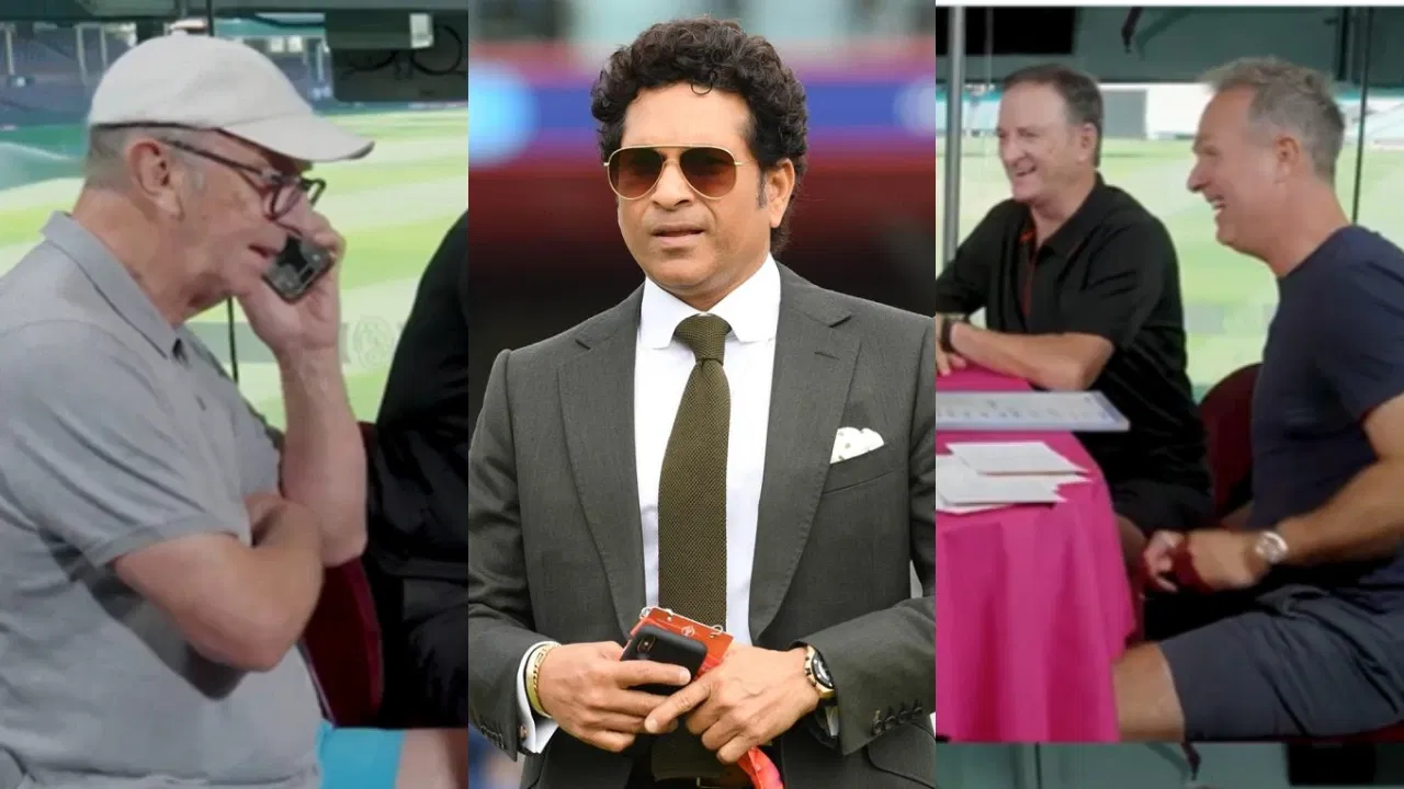 Sachin Tendulkar and David Lloyd