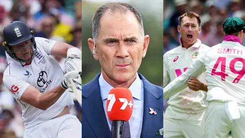 Jamie Smith, Justin Langer and Marnus Labuschagne