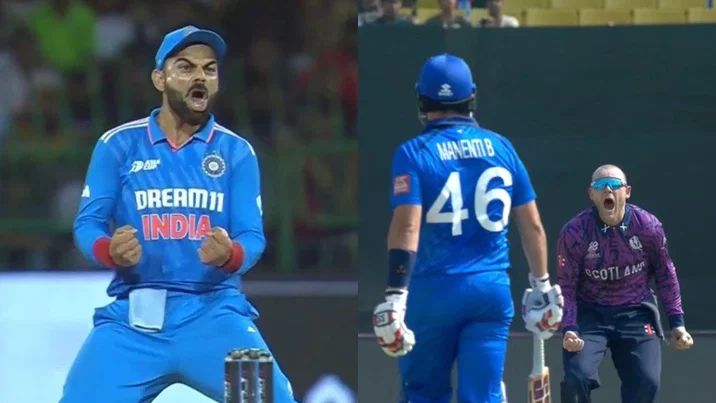 Virat Kohli and Michael Leask