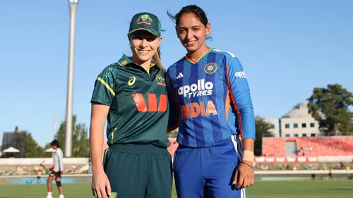 Harmanpreet Kaur at toss
