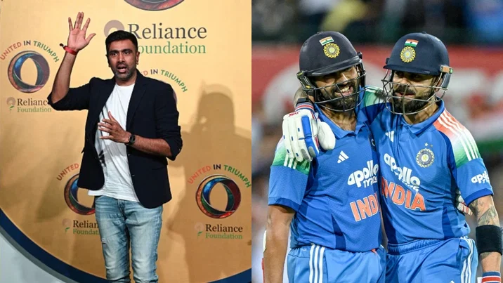 Ravichandran Ashwin, Rohit Sharma and Virat Kohli