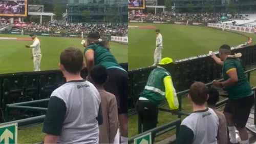 South African fan trolls Nathan Lyon with sandpaper at Newlands