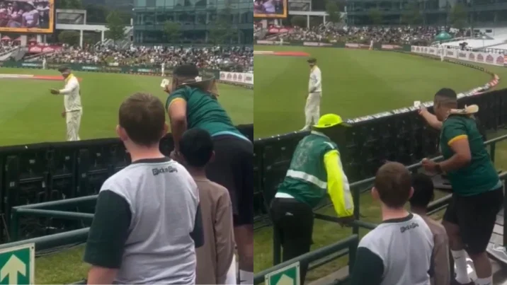 South African fan trolls Nathan Lyon with sandpaper at Newlands