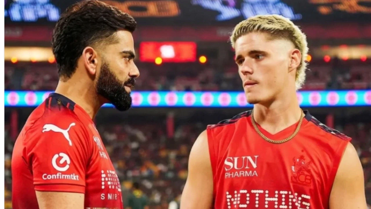 Virat Kohli and Jacob Bethell