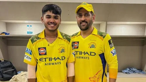 Ayush Mhatre and MS Dhoni
