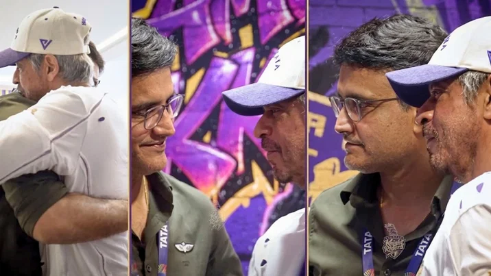 Sourav Ganguly meets Shah Rukh Khan at Eden Gardens