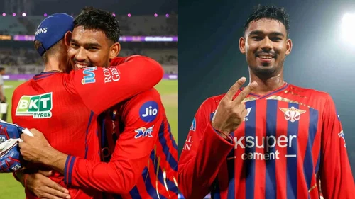 Justin Langer gives tight hug to Mukul Choudhary