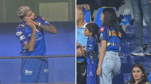 Hardik Pandya's gesture to his girlfriend and son