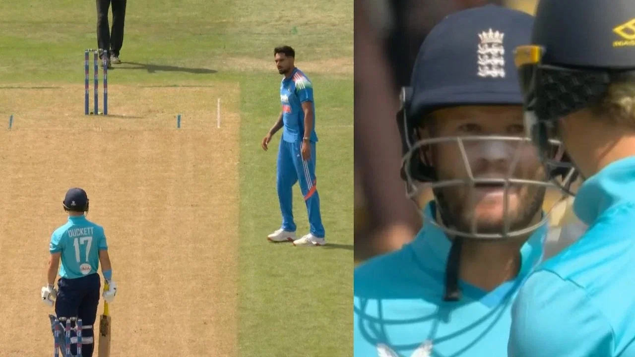 Gurnoor Brar angrily fires ball at Ben Duckett after being taken to cleaners in 1st ODI