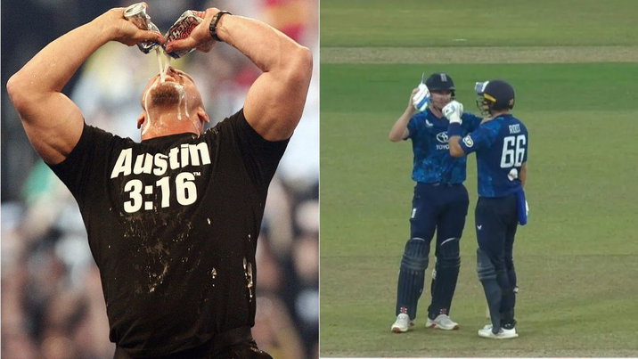 Harry Brook Recreates Stone Cold Steve Austin S Iconic Beer Bash Celebration
