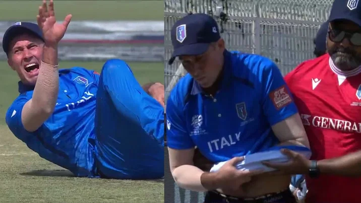 Italy Rocked By Horror Injury As Wayne Madsen Breaks Arm On T20 World Cup Debut