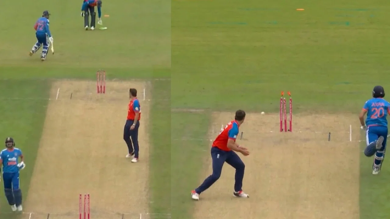 Jos Buttler channels his inner MS Dhoni with sensational direct hit to dismiss Axar Patel Jos Buttler channels his inner MS Dhoni with sensational direct hit to dismiss Axar Patel