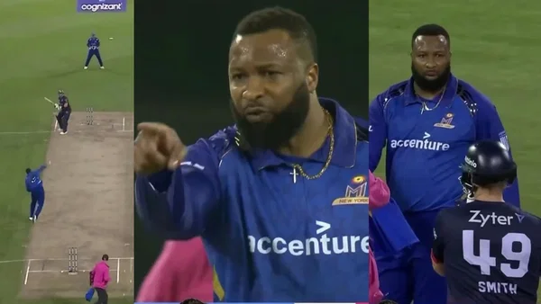 Kieron Pollard Steve Smith Involved In Fiery Exchange During MLC Eliminator 1