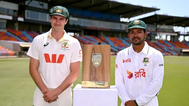Pat Cummins and Najmul Hossain Shanto ahead of AUS vs BAN 1st Test
