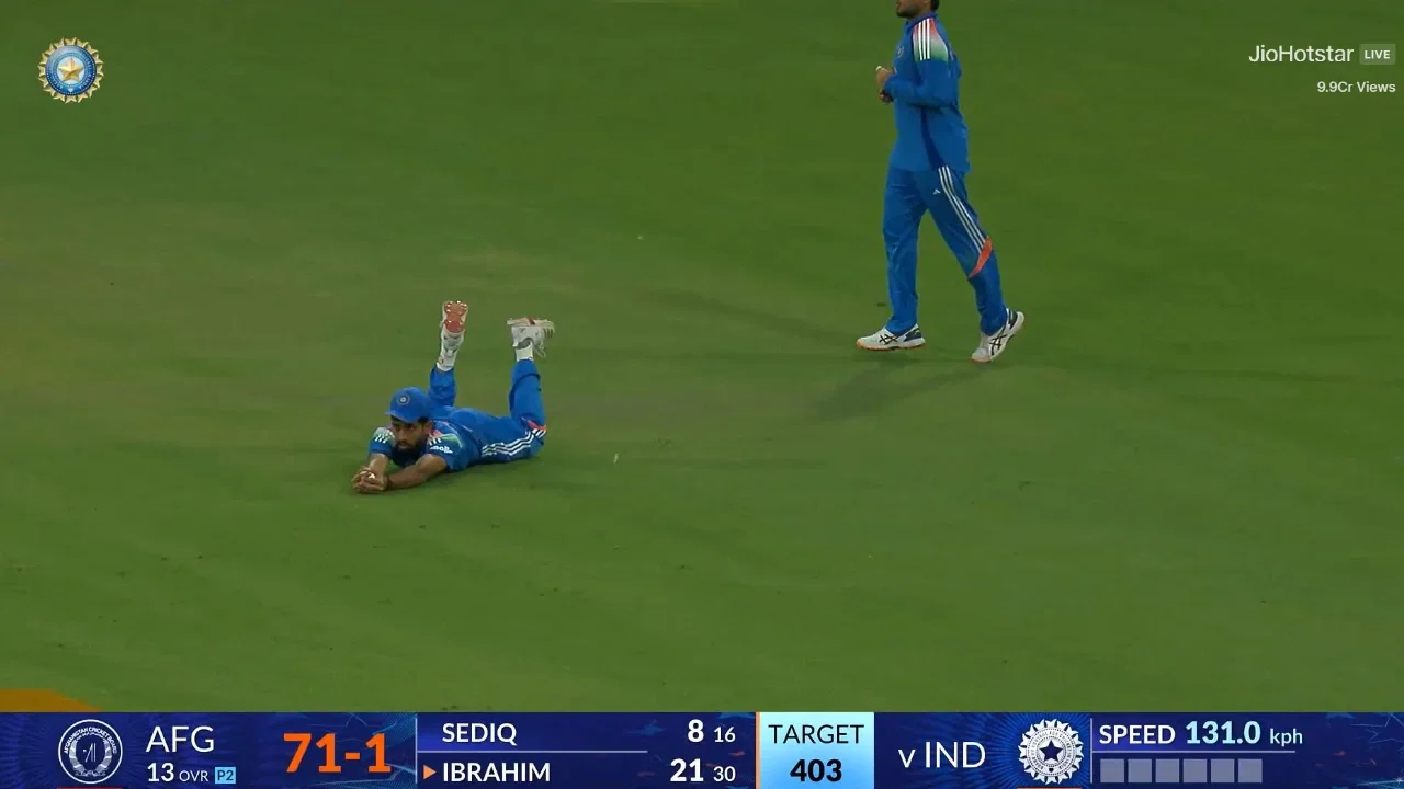 Watch: Debutant Prince Yadav grabs sensational running catch in IND vs AFG ODI Watch: Debutant Prince Yadav grabs sensational running catch in IND vs AFG ODI