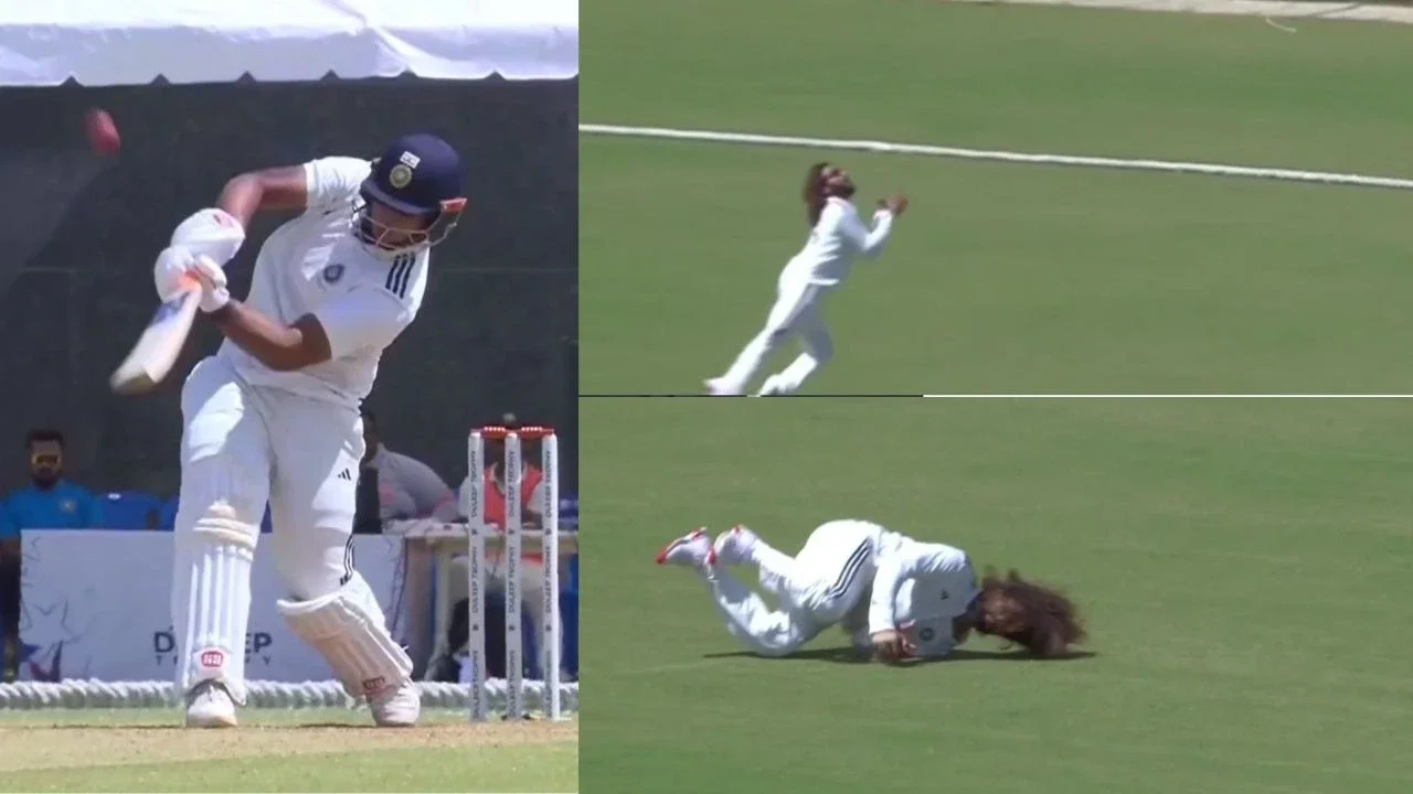 Rajat Patidar takes fantabulous catch to dismiss Vaibhav Sooryavanshi in Duleep Trophy 2026