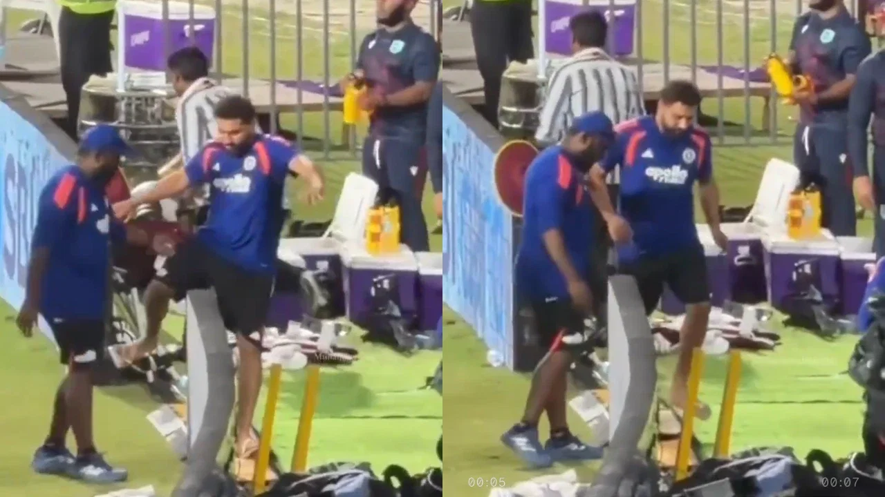 Watch: Rohit Sharma stumbles and nearly falls during IND vs WI 1st ODI