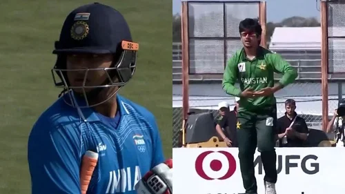 Saim Ayub Does Baby Cradle Celebration After Dismissing Vaibhav Sooryavanshi In IND Vs PAK