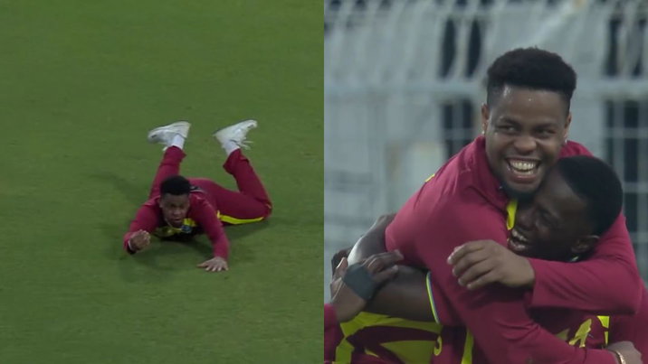 Shimron Hetmyer Catch To Dismiss George Munsey