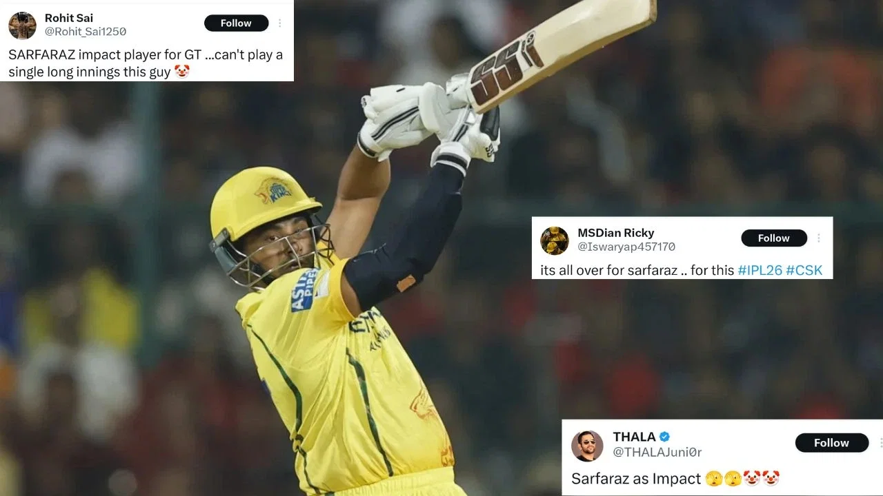 &ldquo;Golden duck from justice boy&rdquo; - Fans brutally roast Sarfaraz Khan after failure against GT