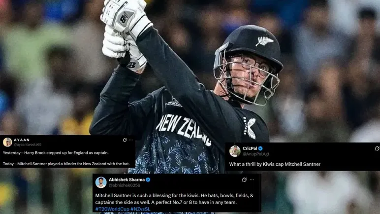 Fans react as Mitchell Santner saves New Zealand from a humiliating first innings total against Sri Lanka