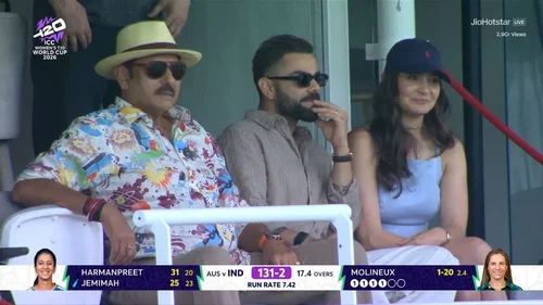 Virat Kohli and Ravi Shastri turn up to support India in Women's T20 World Cup