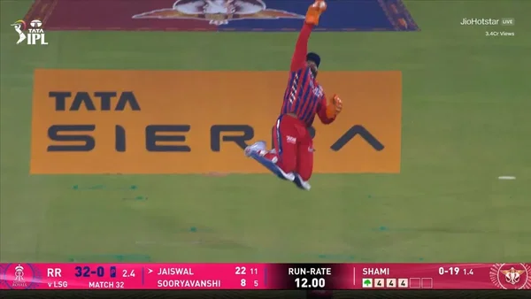 Rishabh Pant pulls of INSANE one-handed catch to dismiss Yashasvi Jaiswal in LSG vs RR clash