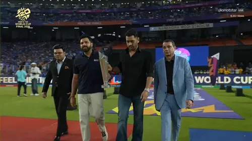 MS Dhoni and Rohit Sharma share iconic moment In 2026 T20 World Cup final