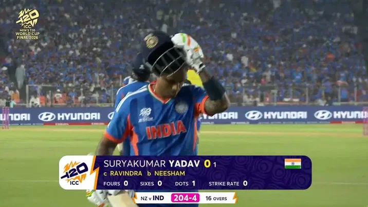 Suryakumar Yadav brutally trolled after falling to Rachin Ravindra's sensational catch in T20 World Cup final
