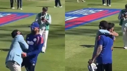 Watch: Rohit Sharma playfully kicks Dinesh Karthik during Edgbaston reunion with Virat Kohli