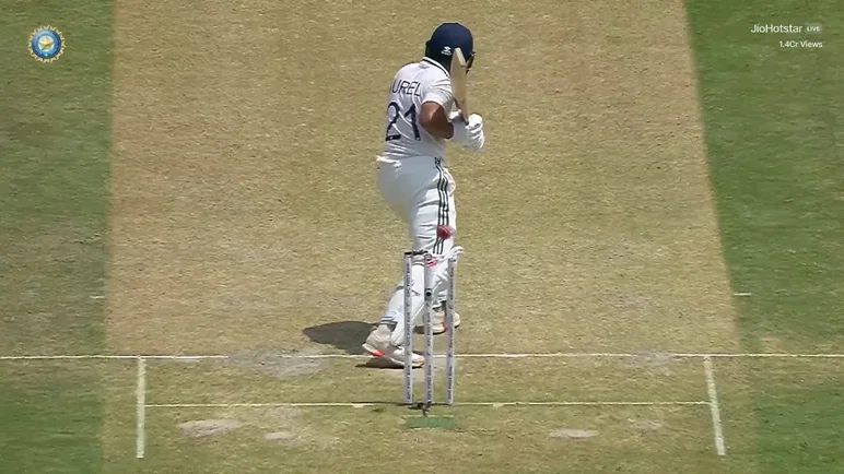 Watch: Dhruv Jurel suffers shocking brain-fade, falls in bizarre fashion in Afghanistan Test